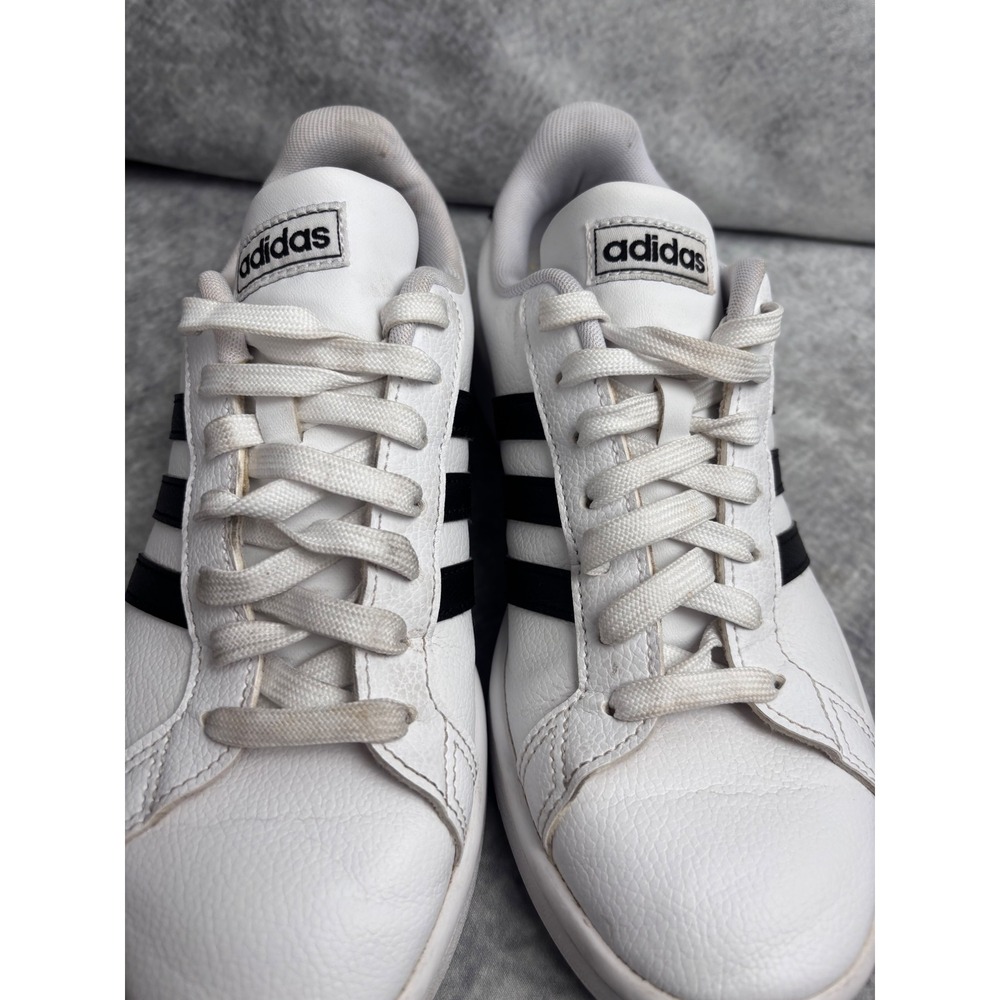Adidas‎ Women's Grand Court Black and White Classic Cloudfoam Shoe Size 7.5 - Picture 8 of 10